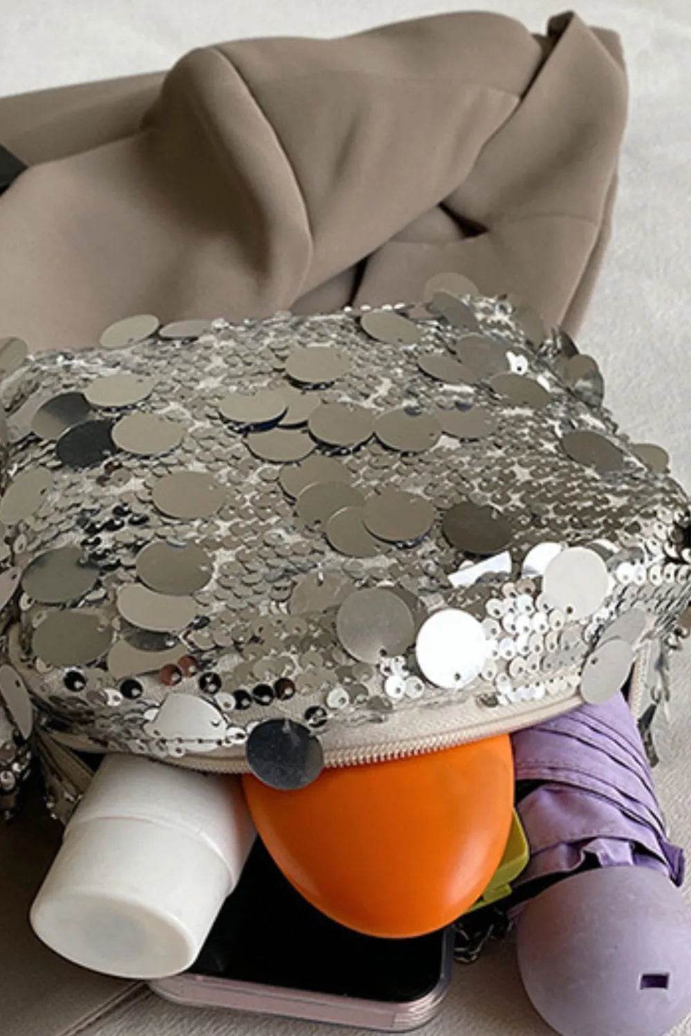 Sequin Chain Shoulder Bag - Tredona LLC