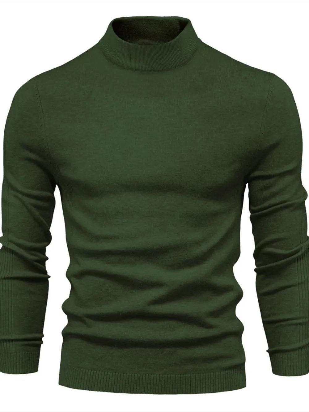 Men's Mock Neck Long Sleeve Sweater - Tredona LLC