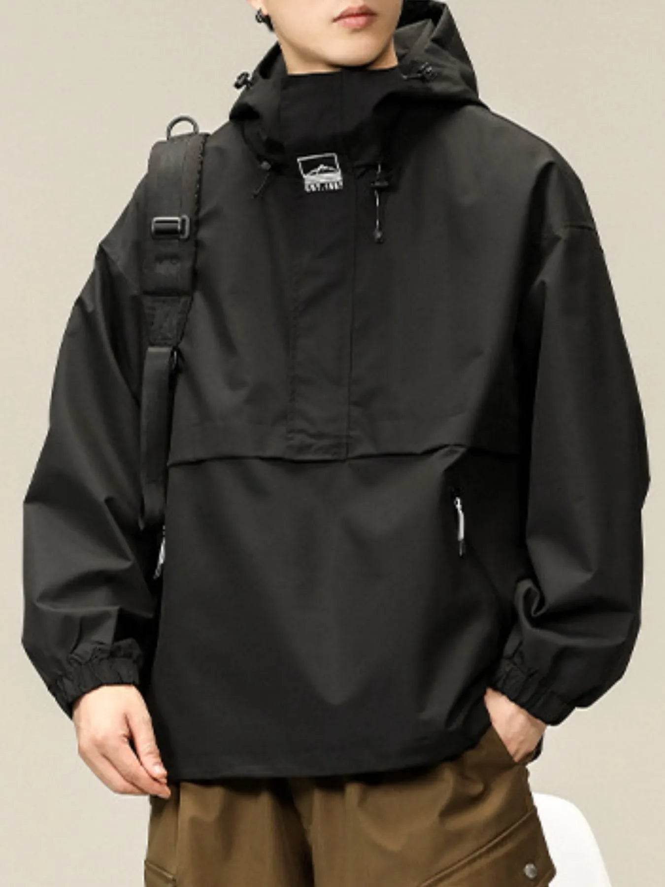 Men's Plus Size Long Sleeve Hooded Jacket - Tredona LLC
