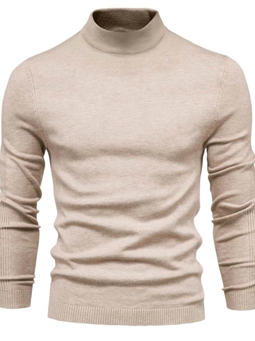 Men's Mock Neck Long Sleeve Sweater - Tredona LLC
