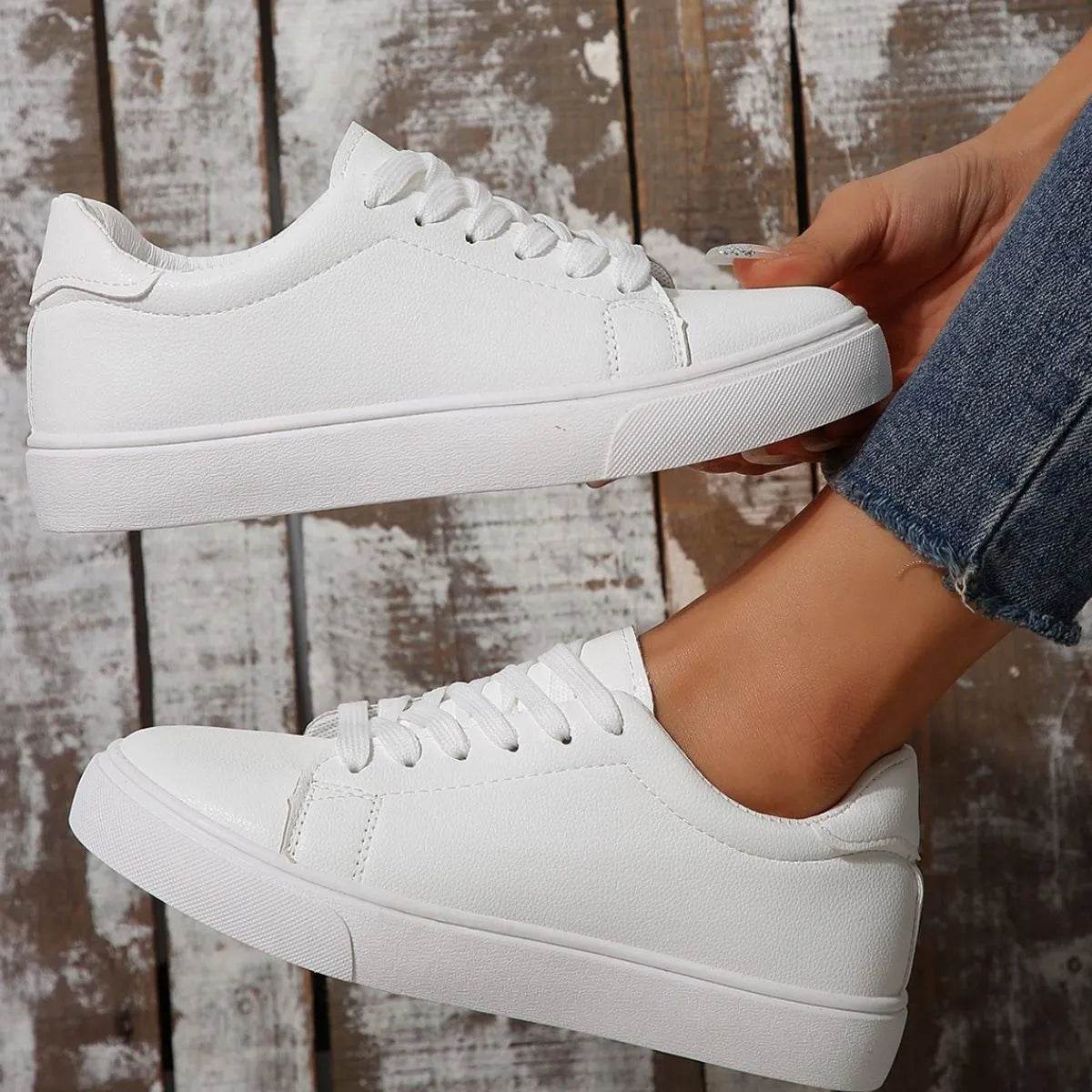 Round Toe Platform Sneakers - Tredona LLC