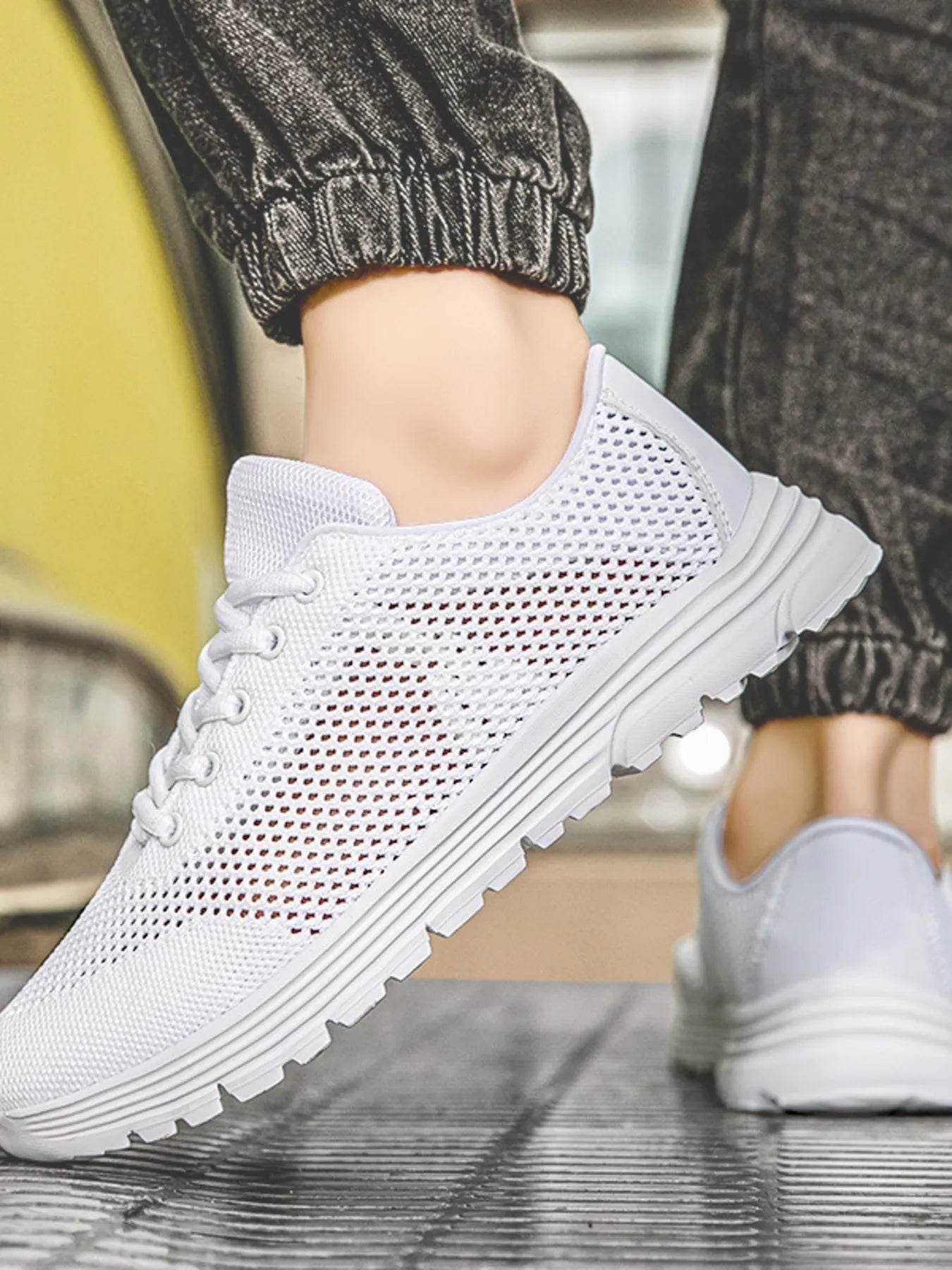 Lightweight Breathable Mesh Athletic Sneakers - Tredona LLC