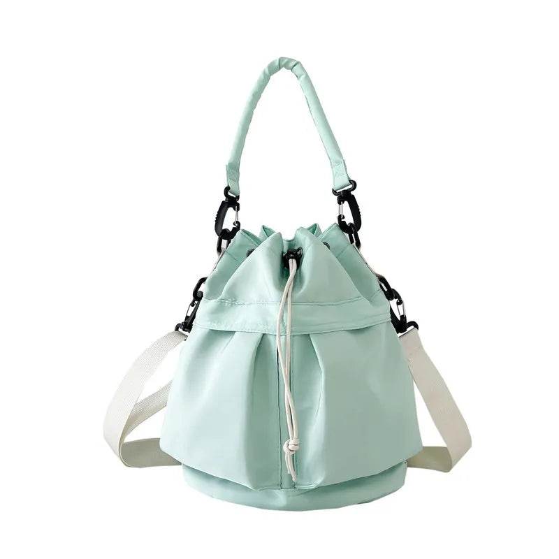 Drawstring Nylon Bucket Bag - Tredona LLC