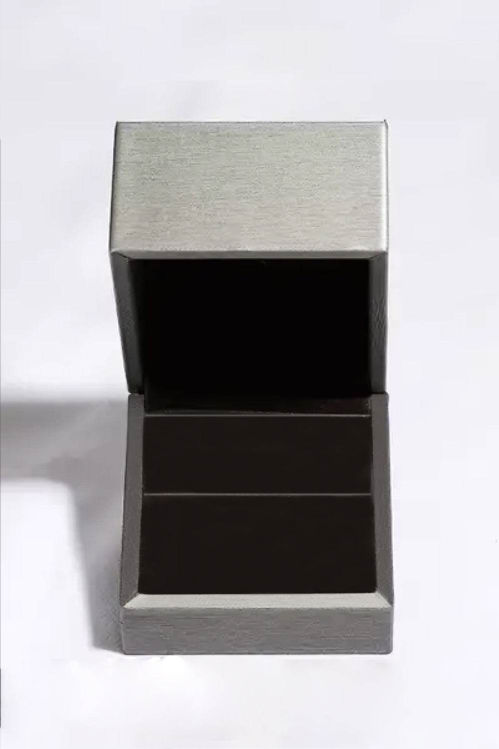 2 Carat Black Moissanite Platinum-Plated Ring - Tredona LLC