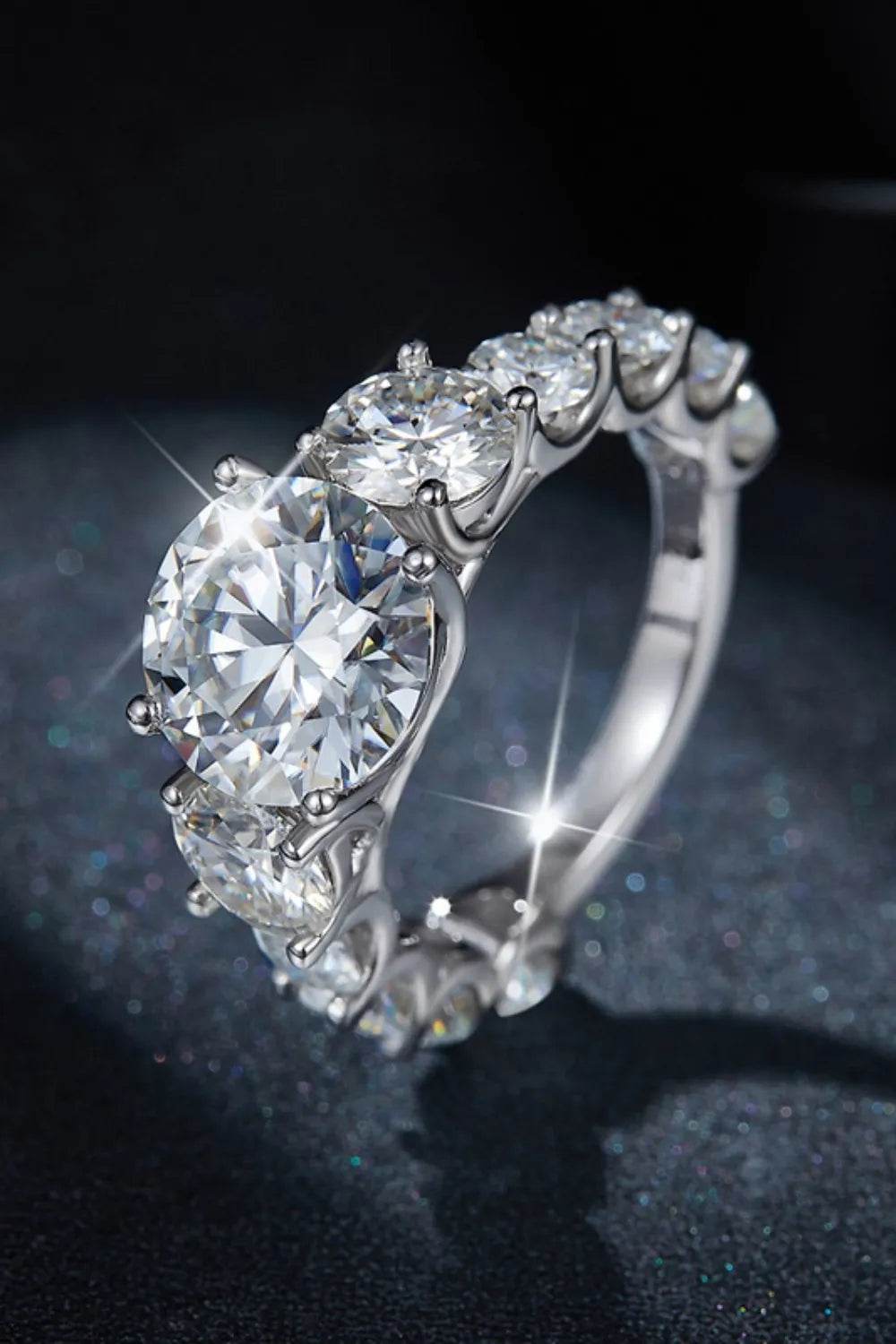 8 Carat Moissanite 925 Sterling Silver Ring - Tredona LLC