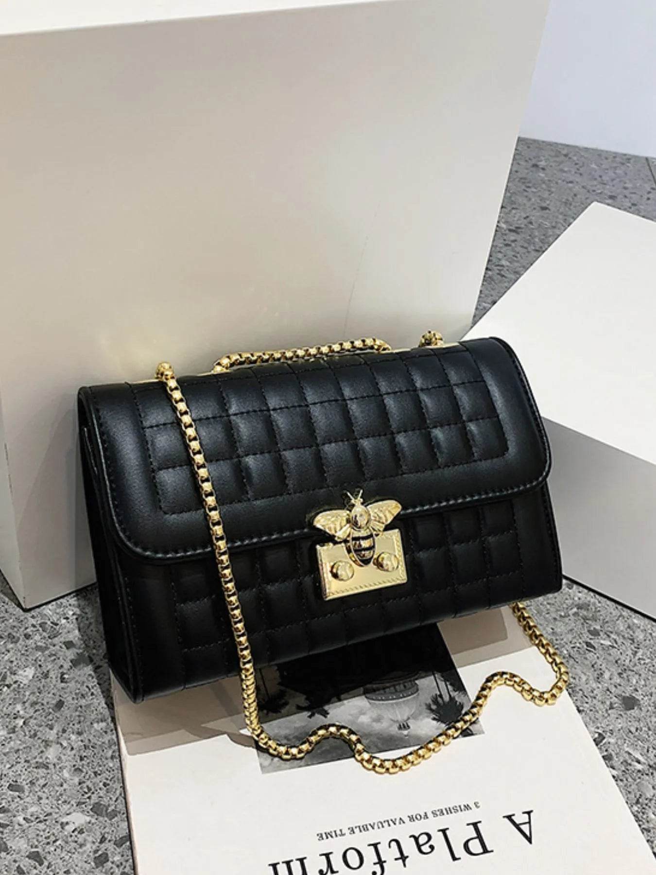 Quilted Chain Shoulder Bag - Tredona LLC