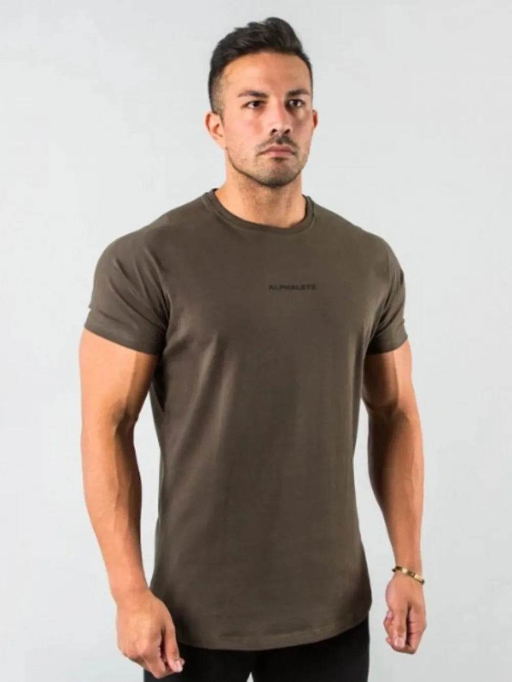 Men's Plus Size Letter Round Neck Short Sleeve T-Shirt - Tredona LLC