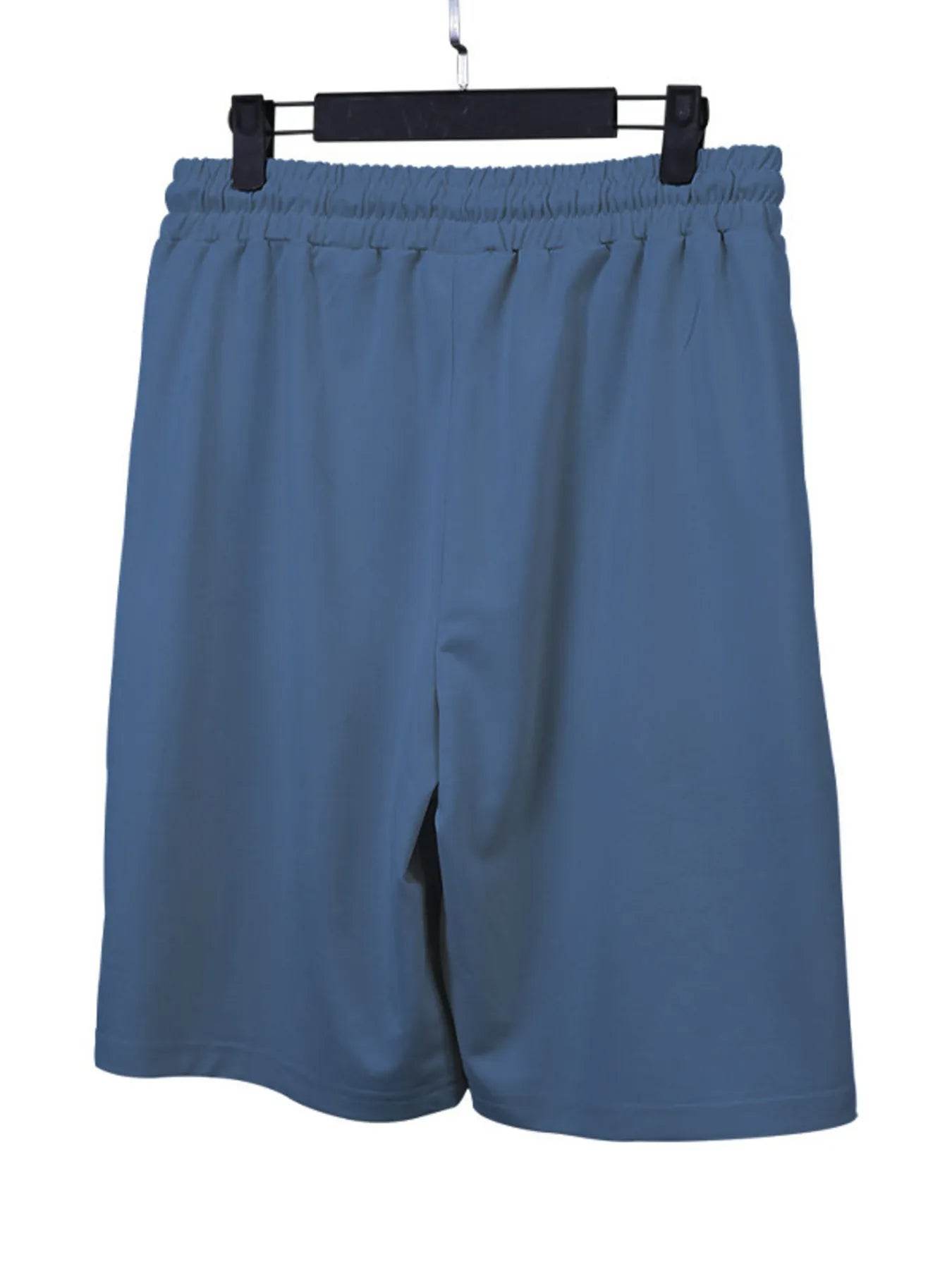 Men's Full Size Round Neck Short Sleeve T-Shirt and Shorts Set Plus Size - Tredona LLC