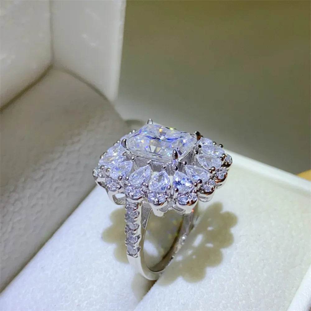 3 Carat Moissanite 925 Sterling Silver Ring - Tredona LLC