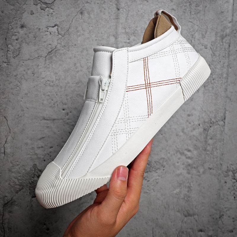 Leather Shoes Breathable Casual Fashion Low-top Sneakers - Tredona LLC