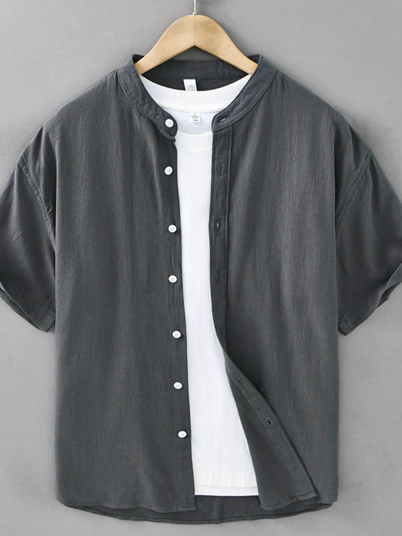 Men's Plus Size Button Up Short Sleeve Shirt - Tredona LLC