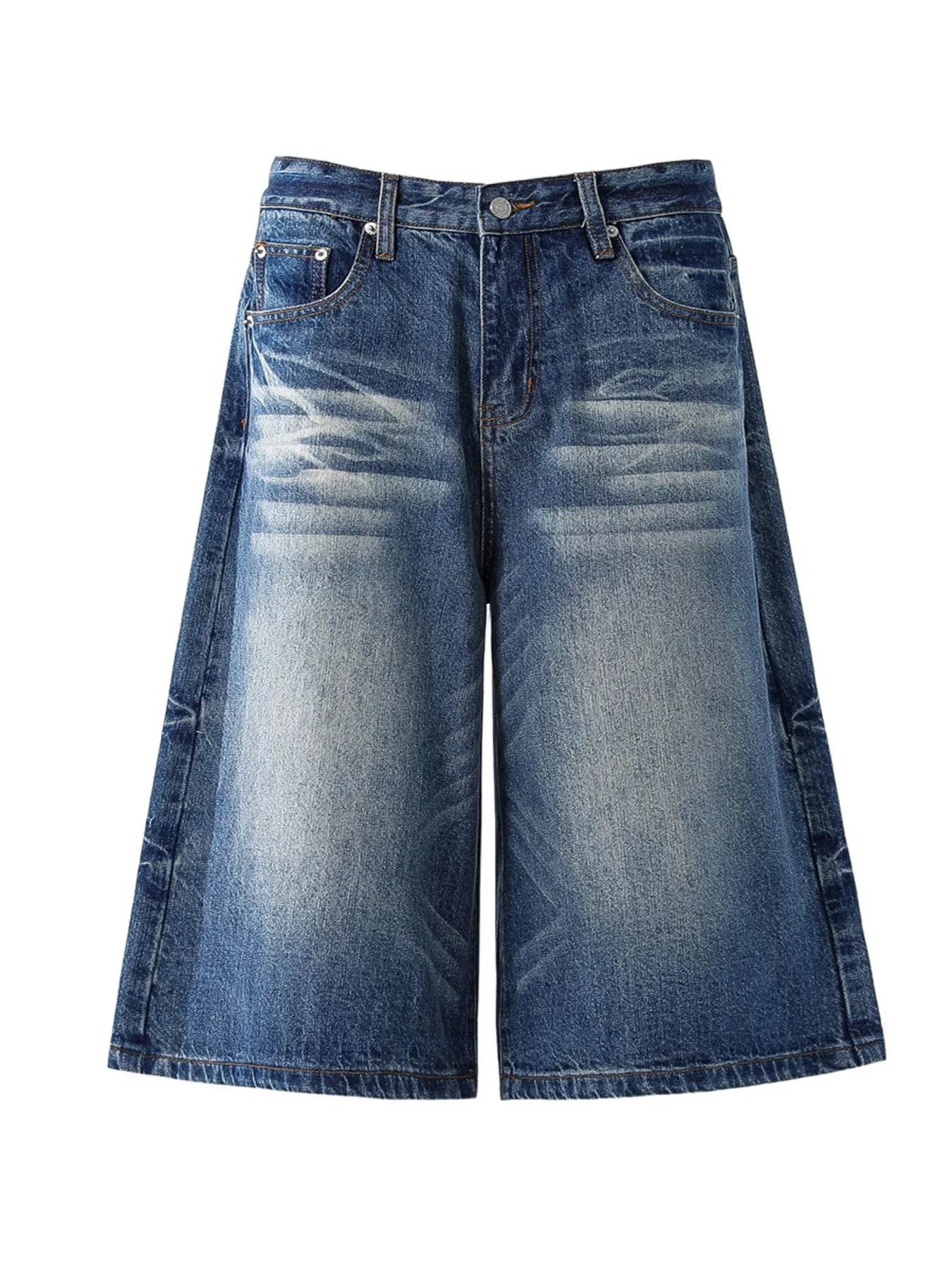 Men's Wide-Leg Denim Shorts - Tredona LLC
