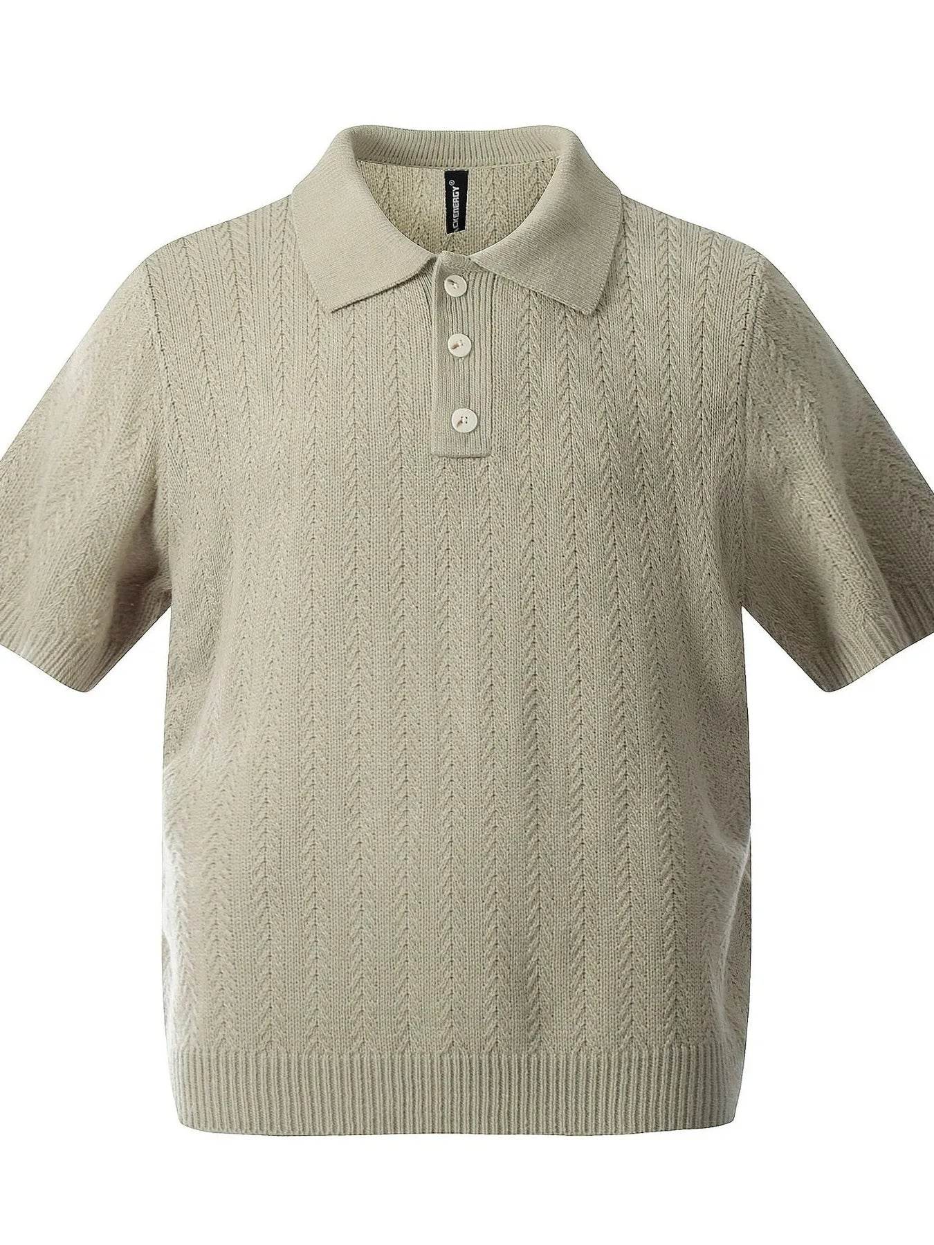Men's Button Detail Short Sleeve Polo - Tredona LLC