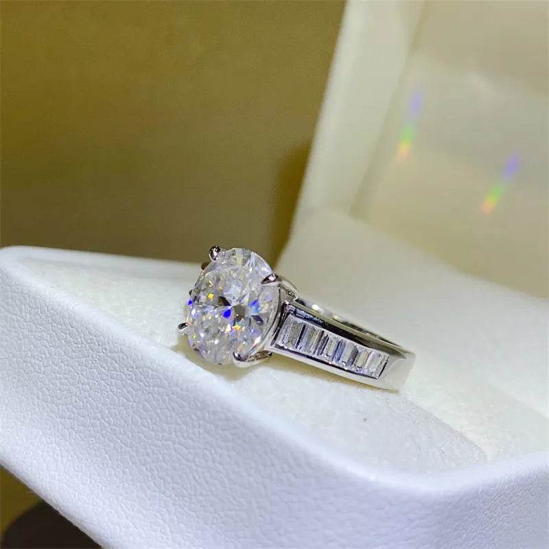 3 Carat Moissanite 925 Sterling Silver Ring - Tredona LLC