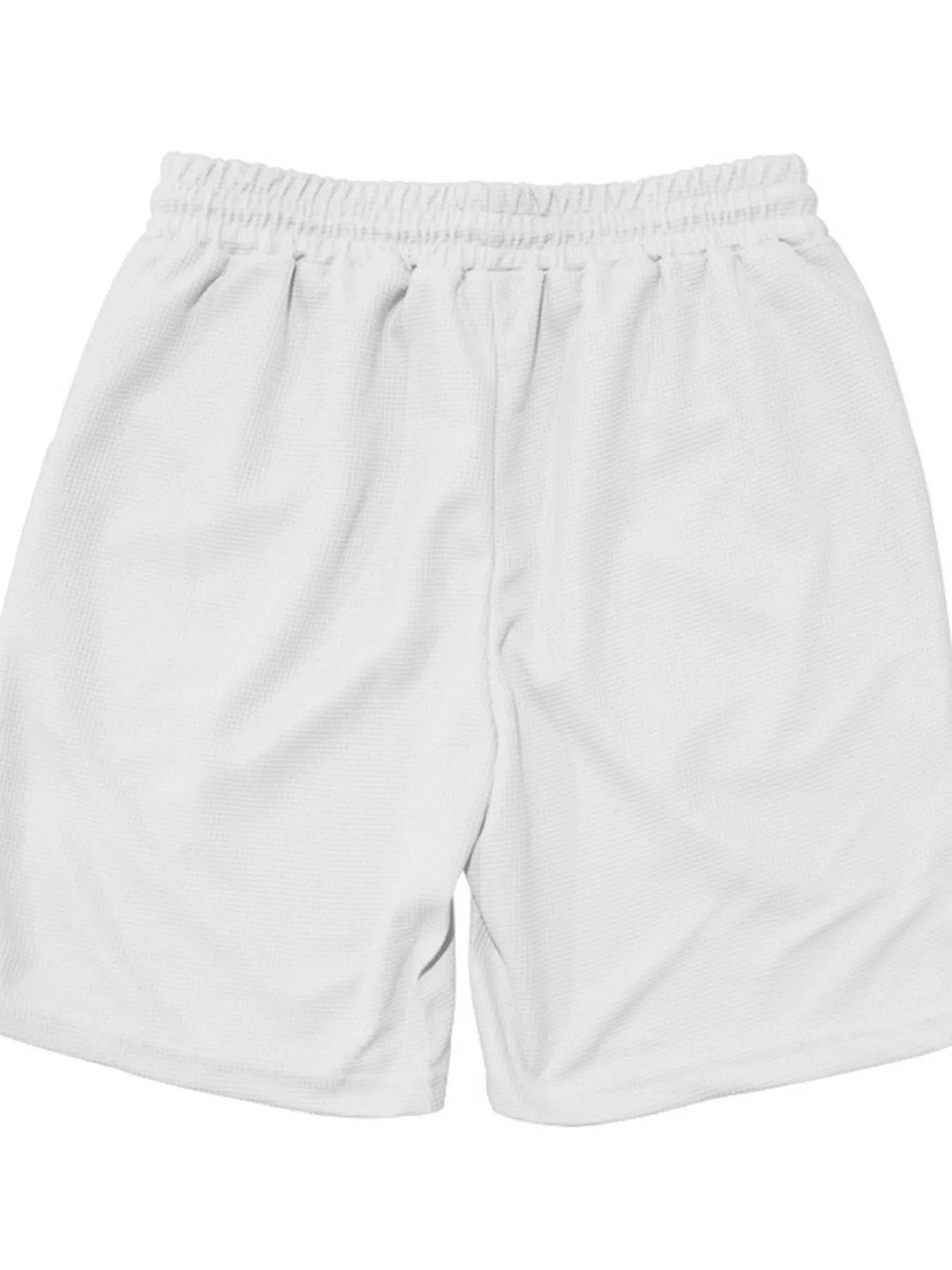Men's Full Size Round Neck Short Sleeve Top and Shorts Set Plus Size - Tredona LLC