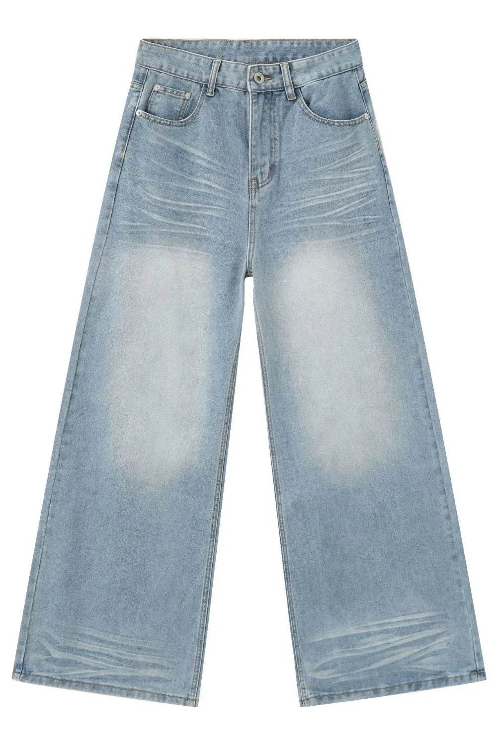 Men's Wide Leg Jeans - Tredona LLC