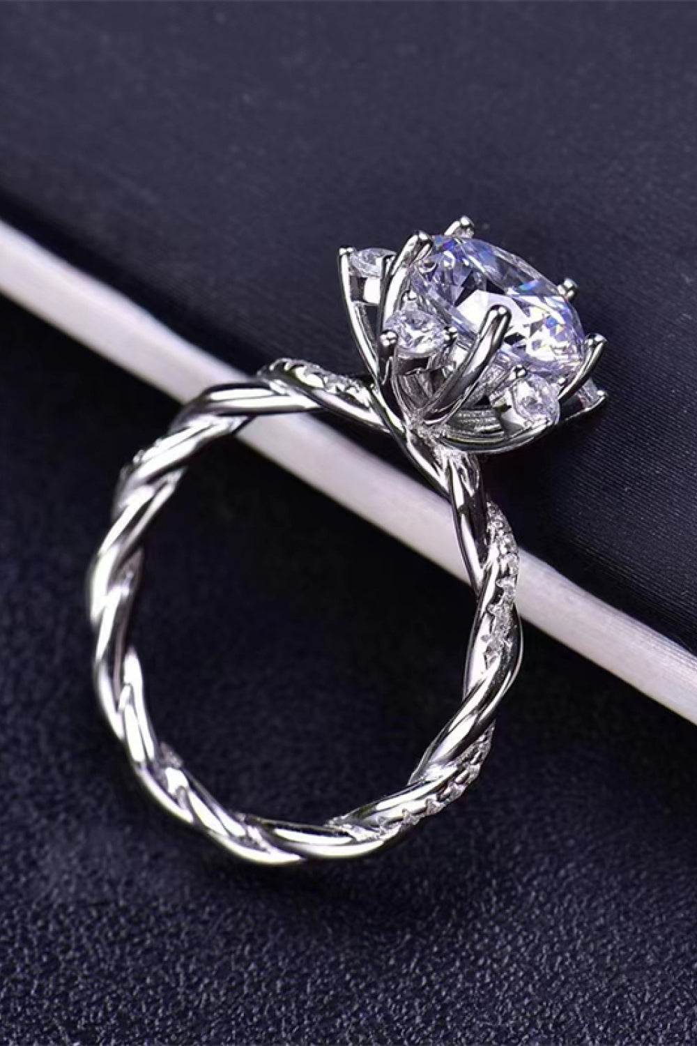 3 Carat Moissanite Twisted Ring - Tredona LLC
