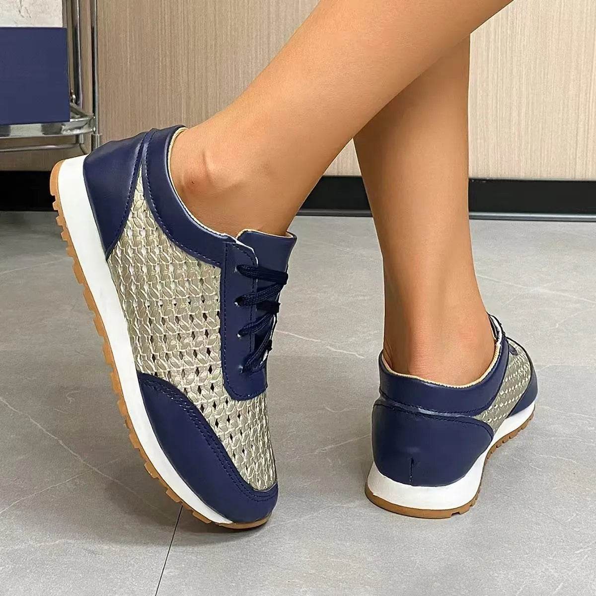 Breathable Lace Up Sneakers - Tredona LLC