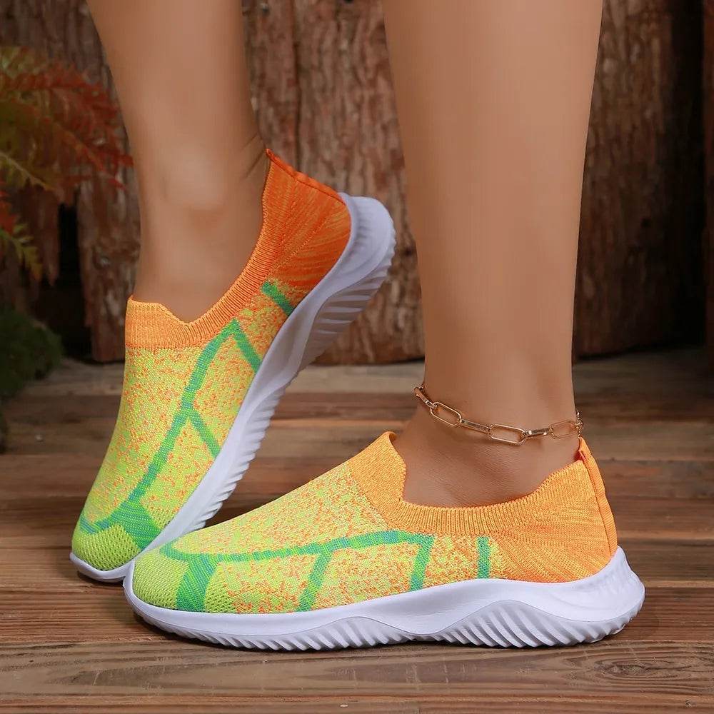 Breathable Mesh Round Toe Sneakers - Tredona LLC