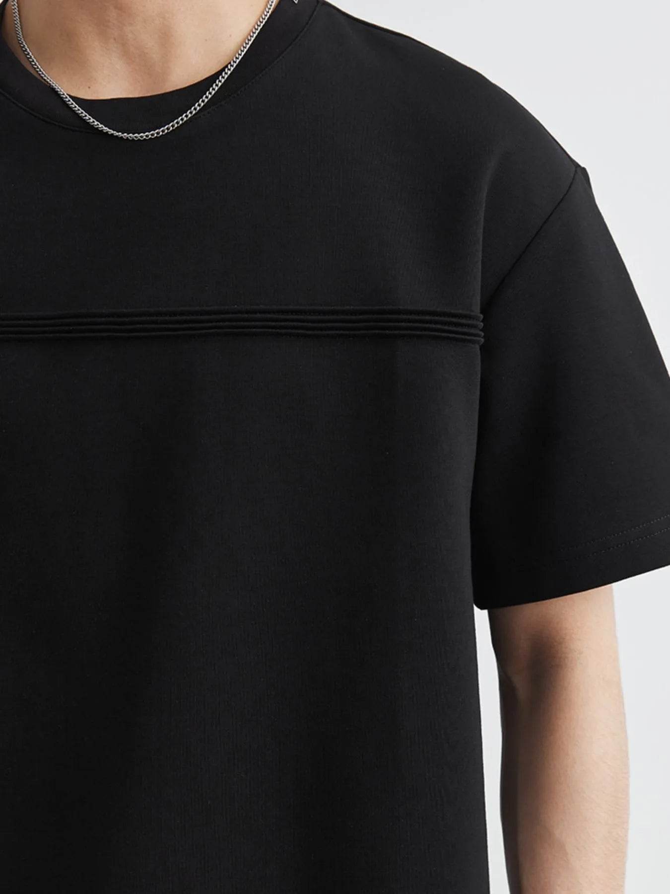 Men's Plus Size Round Neck Short Sleeve Top and Shorts Set - Tredona LLC