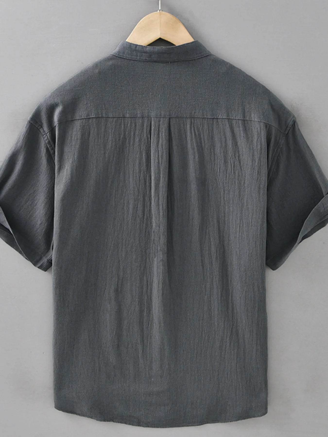 Men's Plus Size Button Up Short Sleeve Shirt - Tredona LLC