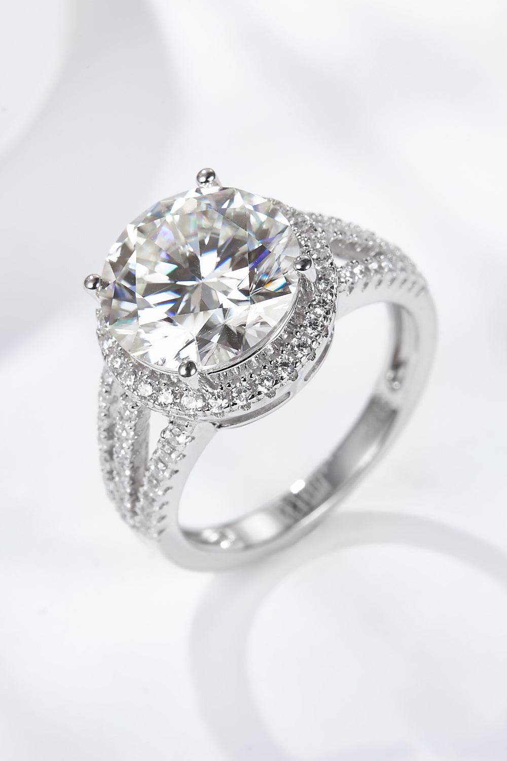 5 Carat Moissanite Split Shank Ring - Tredona LLC
