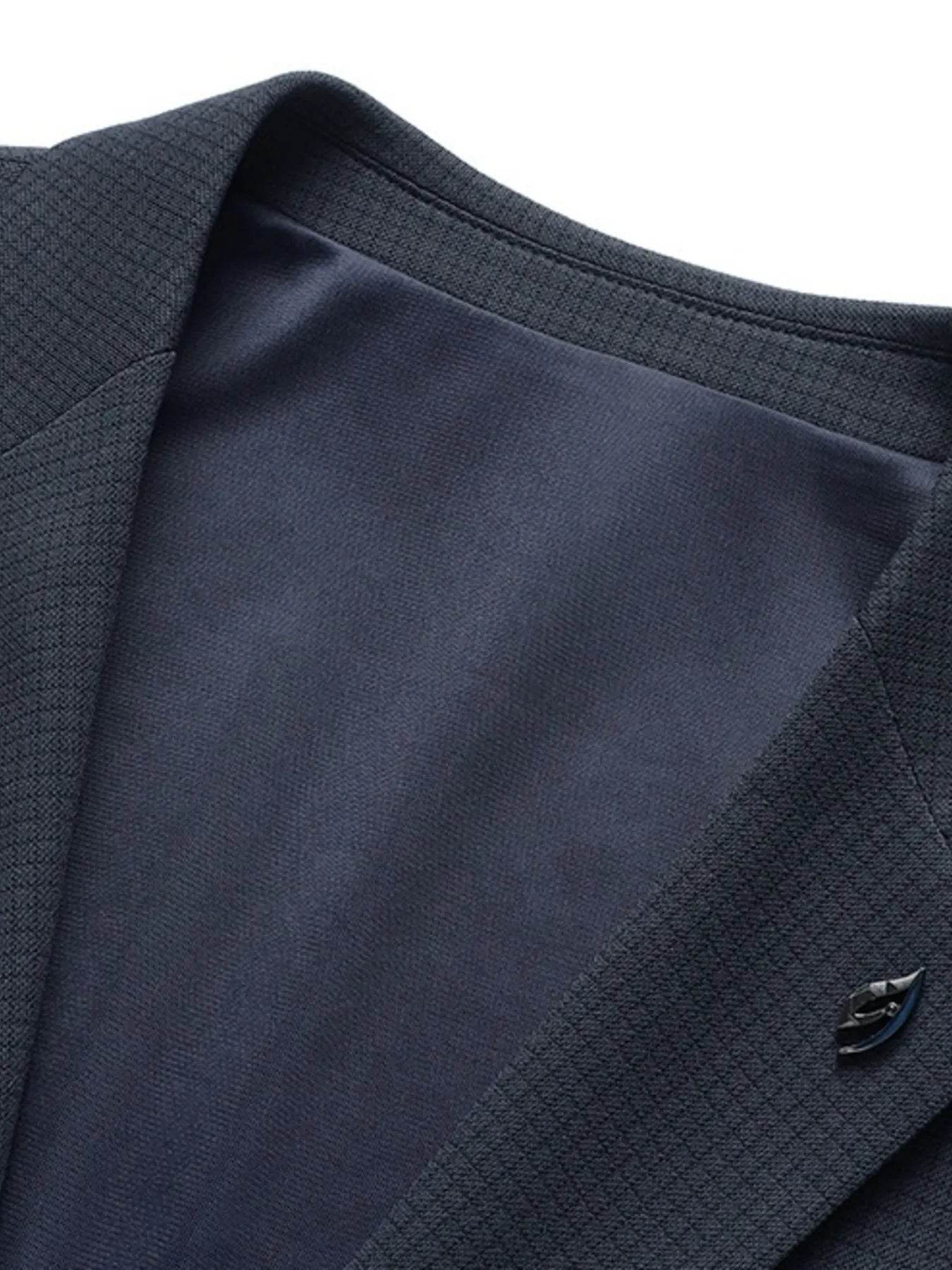 Men's Lapel Collar Long Sleeve Blazer - Tredona LLC
