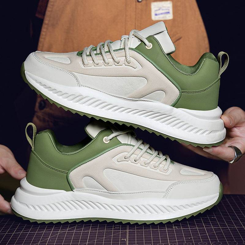 Men's Platform Lightweight Soft Sole Sports Leather Casual Sneakers - Tredona LLC
