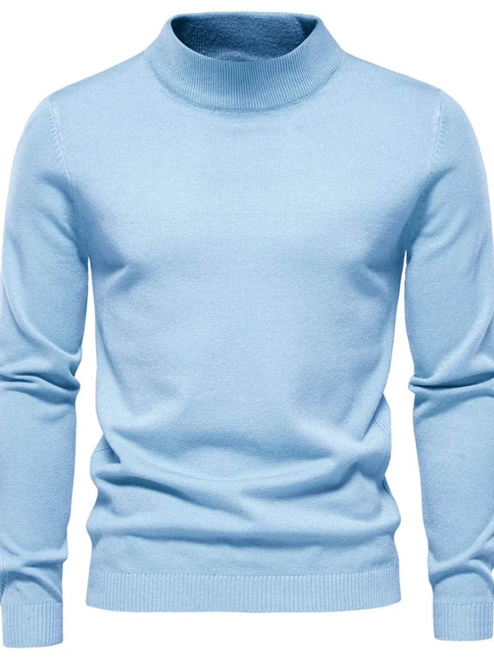Men's Mock Neck Long Sleeve Sweater - Tredona LLC