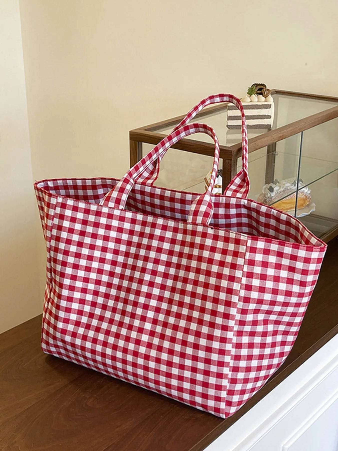 Classic Plaid Tote Bag - Tredona LLC