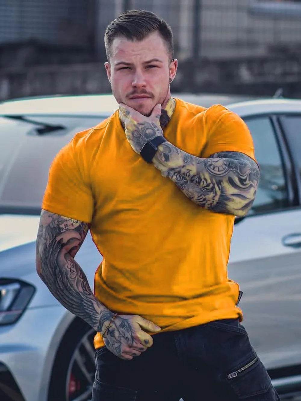 Men's Plus Size Round Neck Short Sleeve T-Shirt - Tredona LLC
