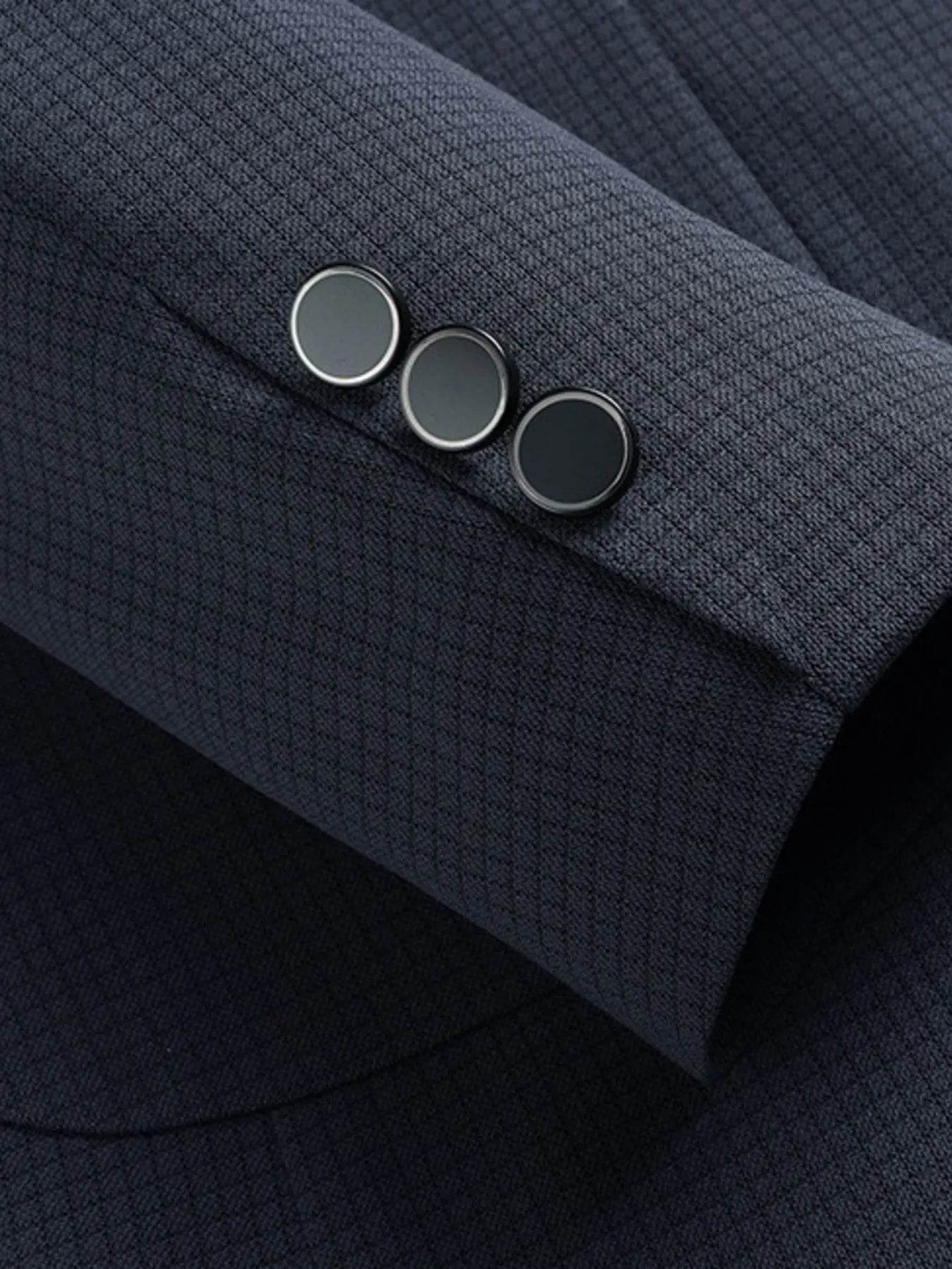 Men's Lapel Collar Long Sleeve Blazer - Tredona LLC
