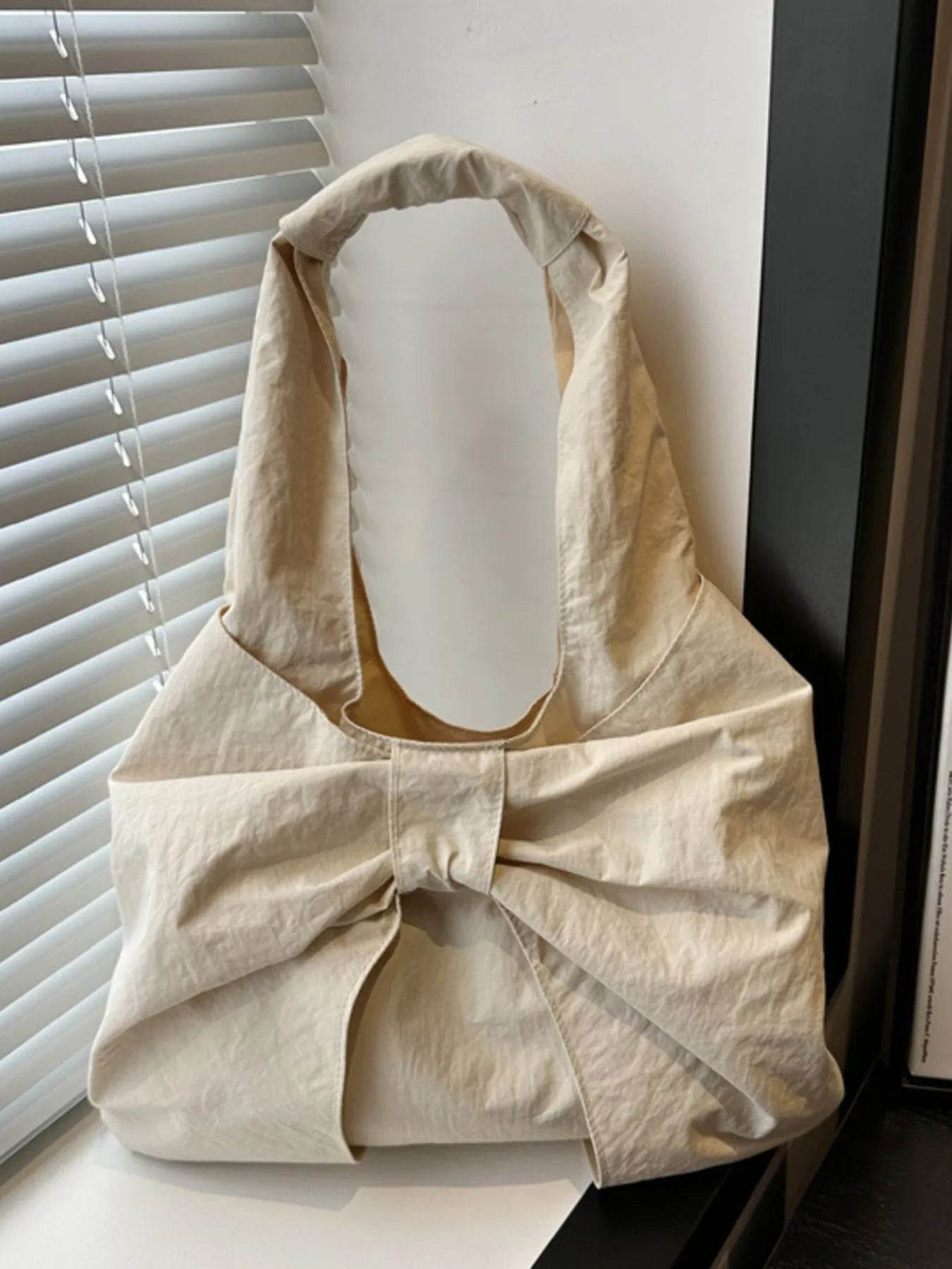 Ruched Bow Shoulder Bag - Tredona LLC
