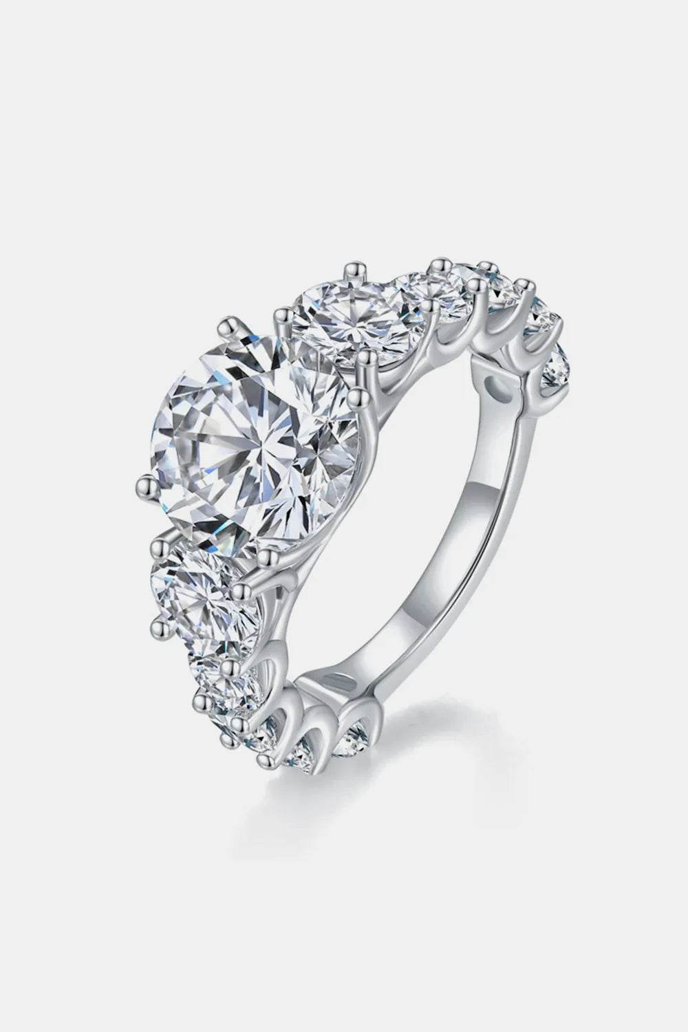 8 Carat Moissanite 925 Sterling Silver Ring - Tredona LLC