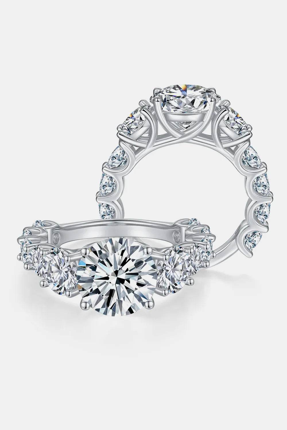 8 Carat Moissanite 925 Sterling Silver Ring - Tredona LLC