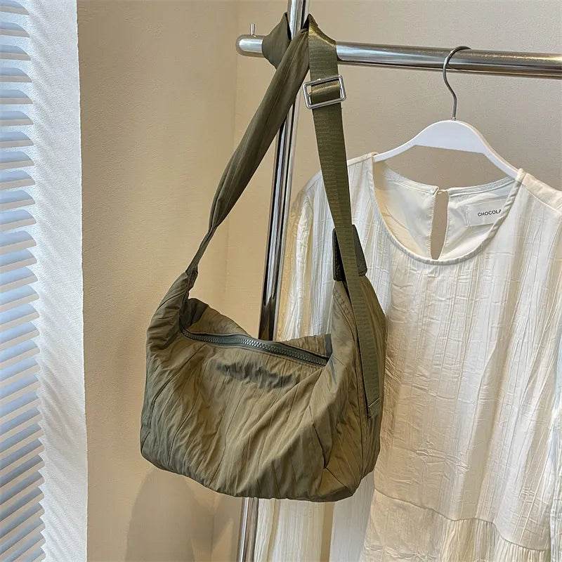 Pleated Dumpling Crossbody Bag - Tredona LLC