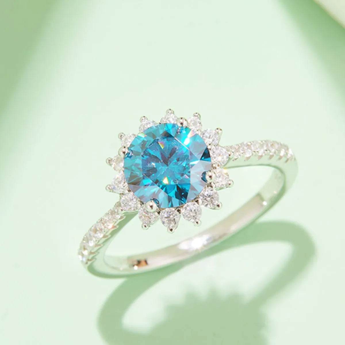 2 Carat Moissanite 925 Sterling Silver Ring - Tredona LLC