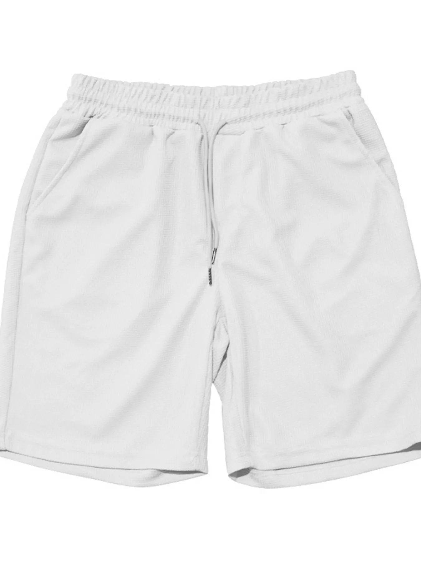 Men's Full Size Round Neck Short Sleeve Top and Shorts Set Plus Size - Tredona LLC