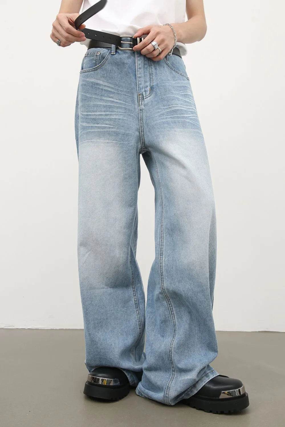 Men's Wide Leg Jeans - Tredona LLC