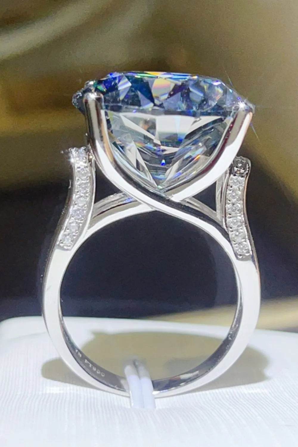 20 Carat Moissanite 925 Sterling Silver Ring - Tredona LLC