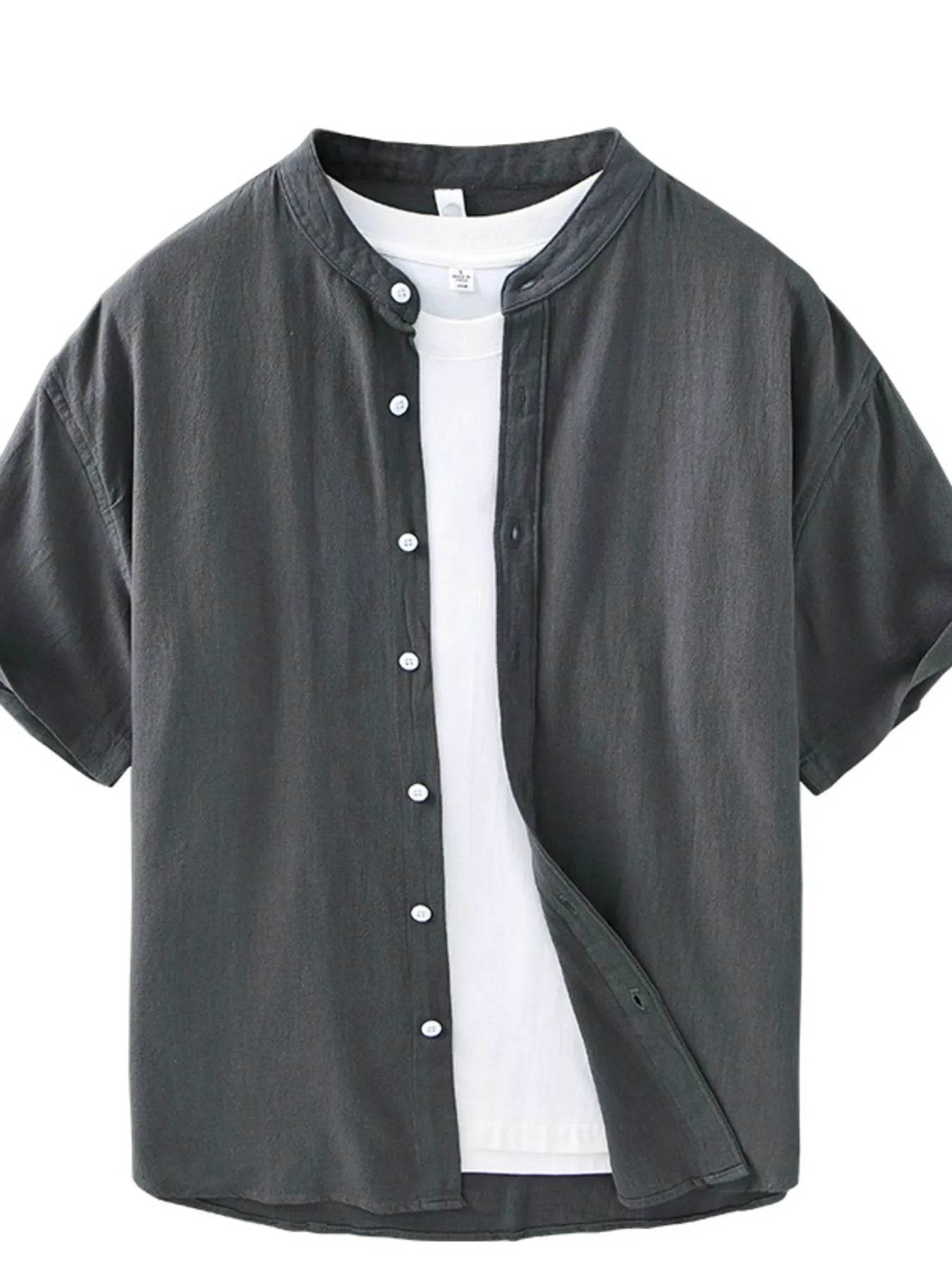 Men's Plus Size Button Up Short Sleeve Shirt - Tredona LLC