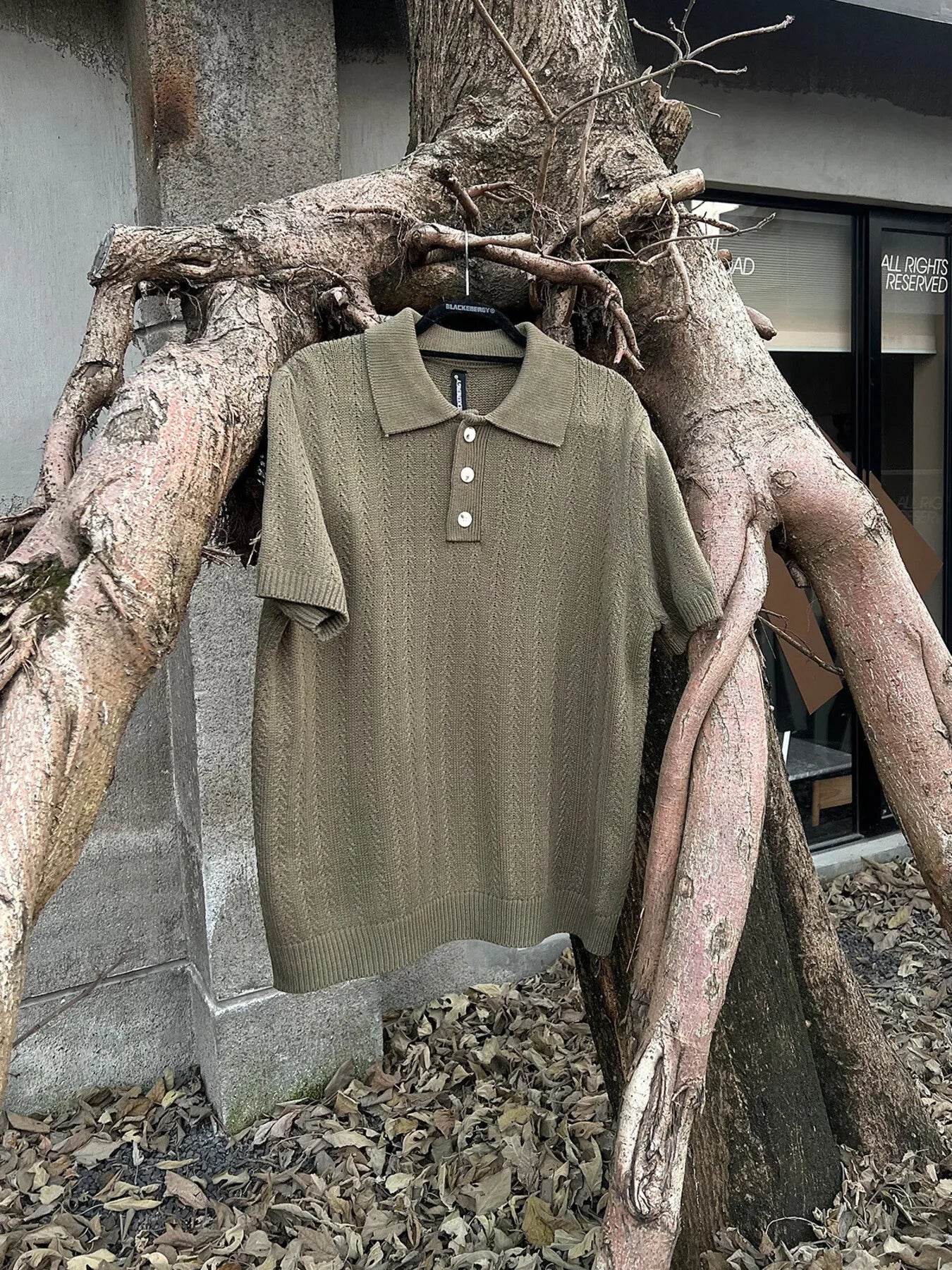 Men's Button Detail Short Sleeve Polo - Tredona LLC