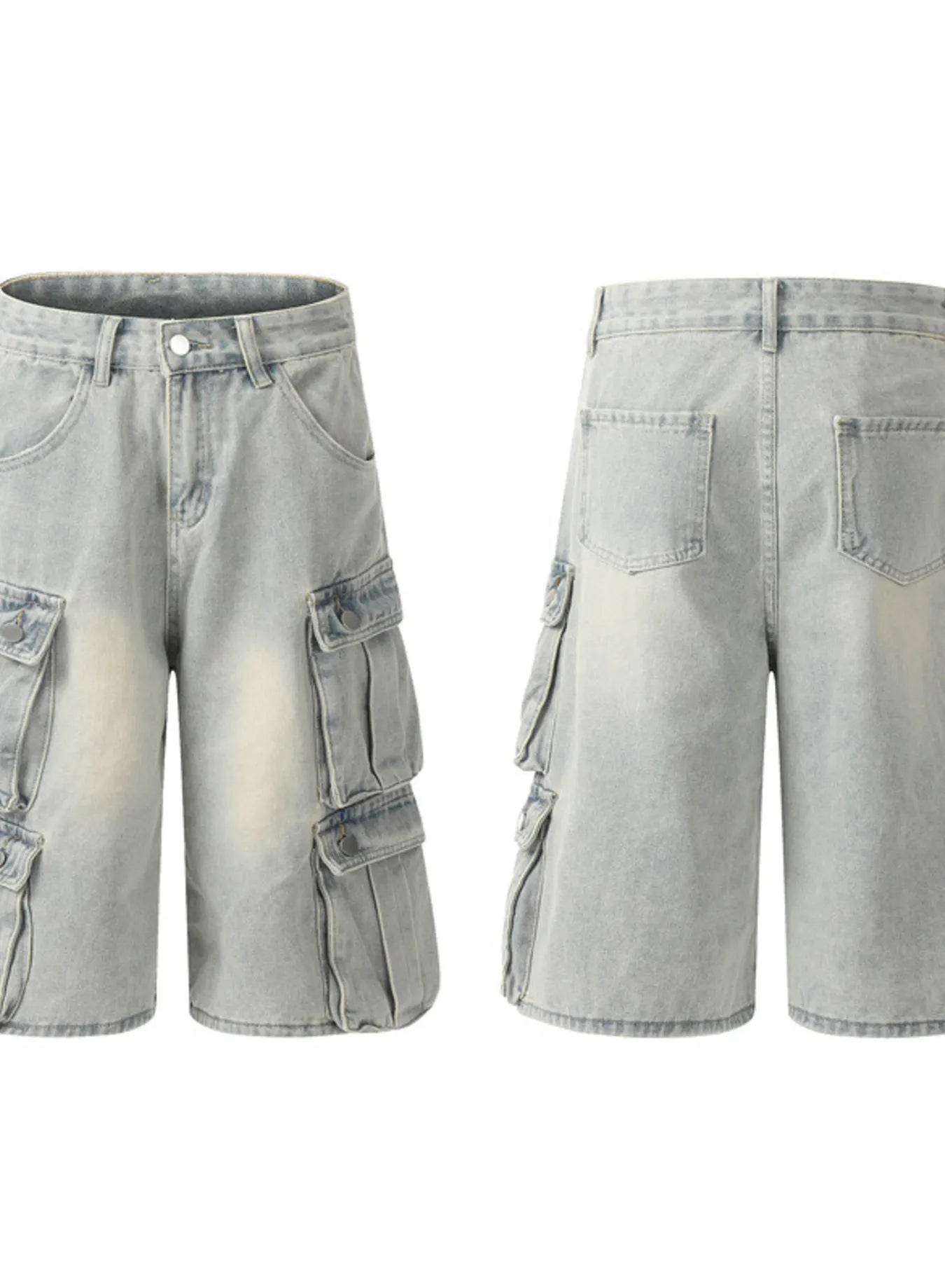 Men's Cargo Denim Shorts - Tredona LLC