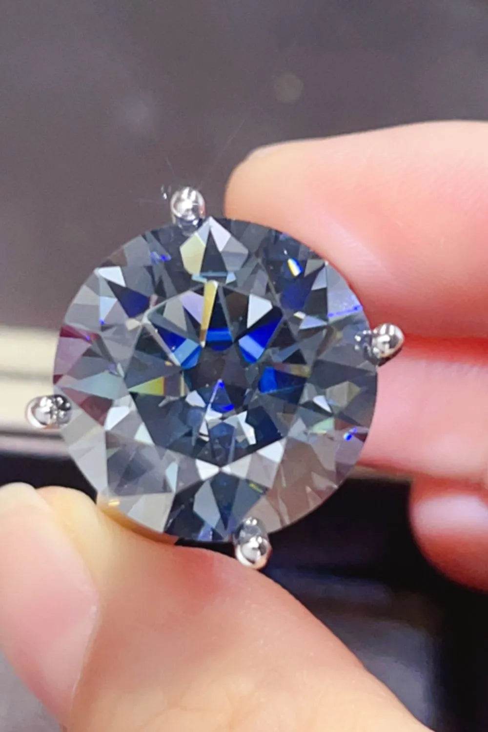 20 Carat Moissanite 925 Sterling Silver Ring - Tredona LLC