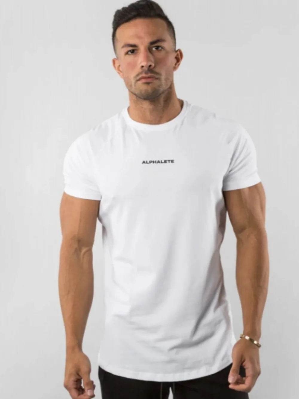 Men's Plus Size Letter Round Neck Short Sleeve T-Shirt - Tredona LLC