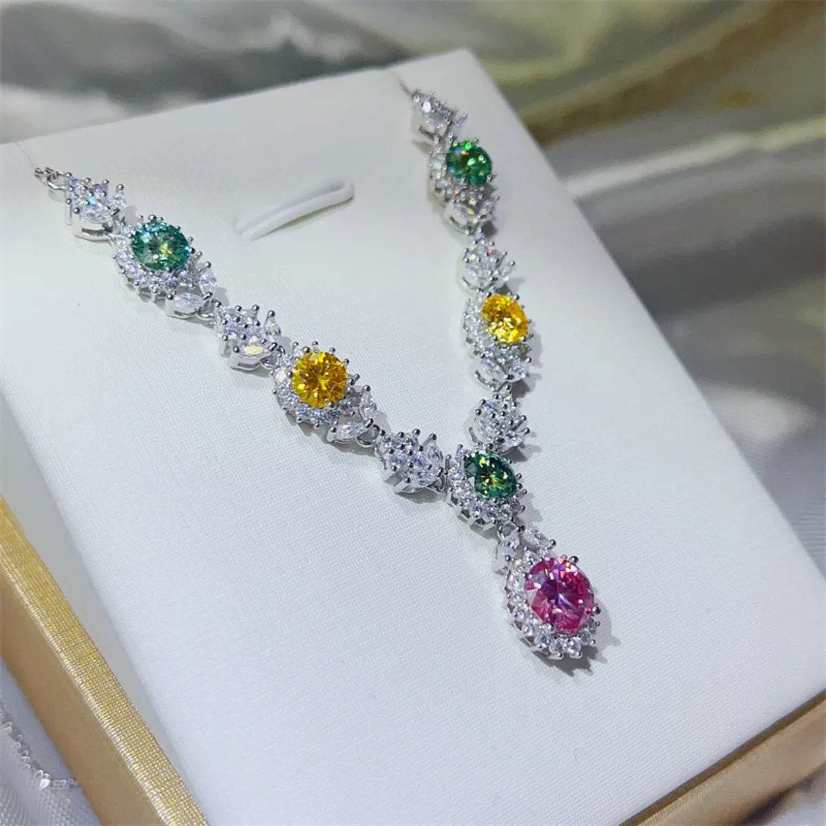 3.5 Carat Moissanite 925 Sterling Silver Necklace - Tredona LLC