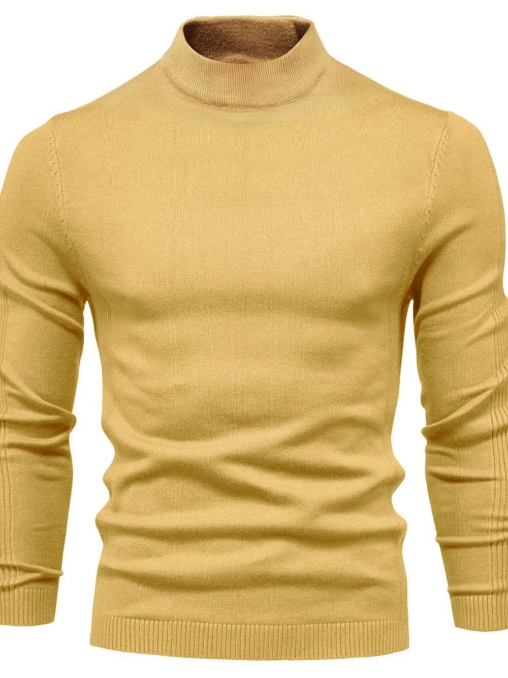 Men's Mock Neck Long Sleeve Sweater - Tredona LLC