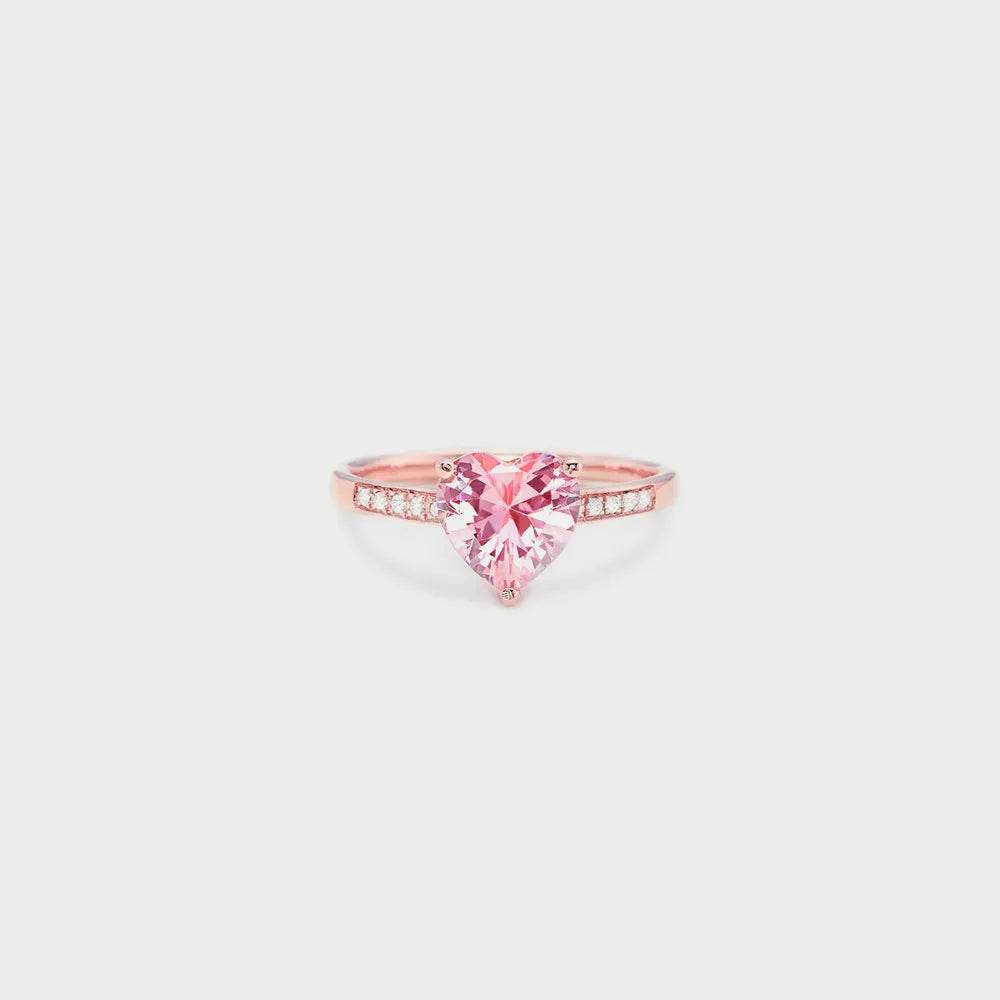 Heart Zircon 925 Sterling Silver Ring - Tredona LLC