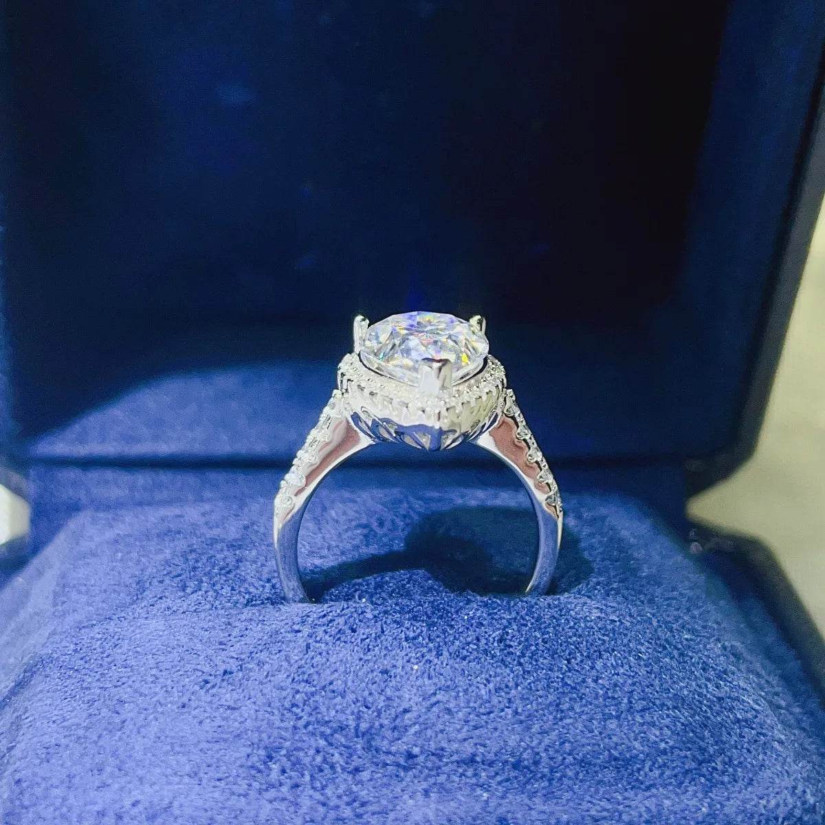 2 Carat Moissanite 925 Sterling Silver Ring - Tredona LLC