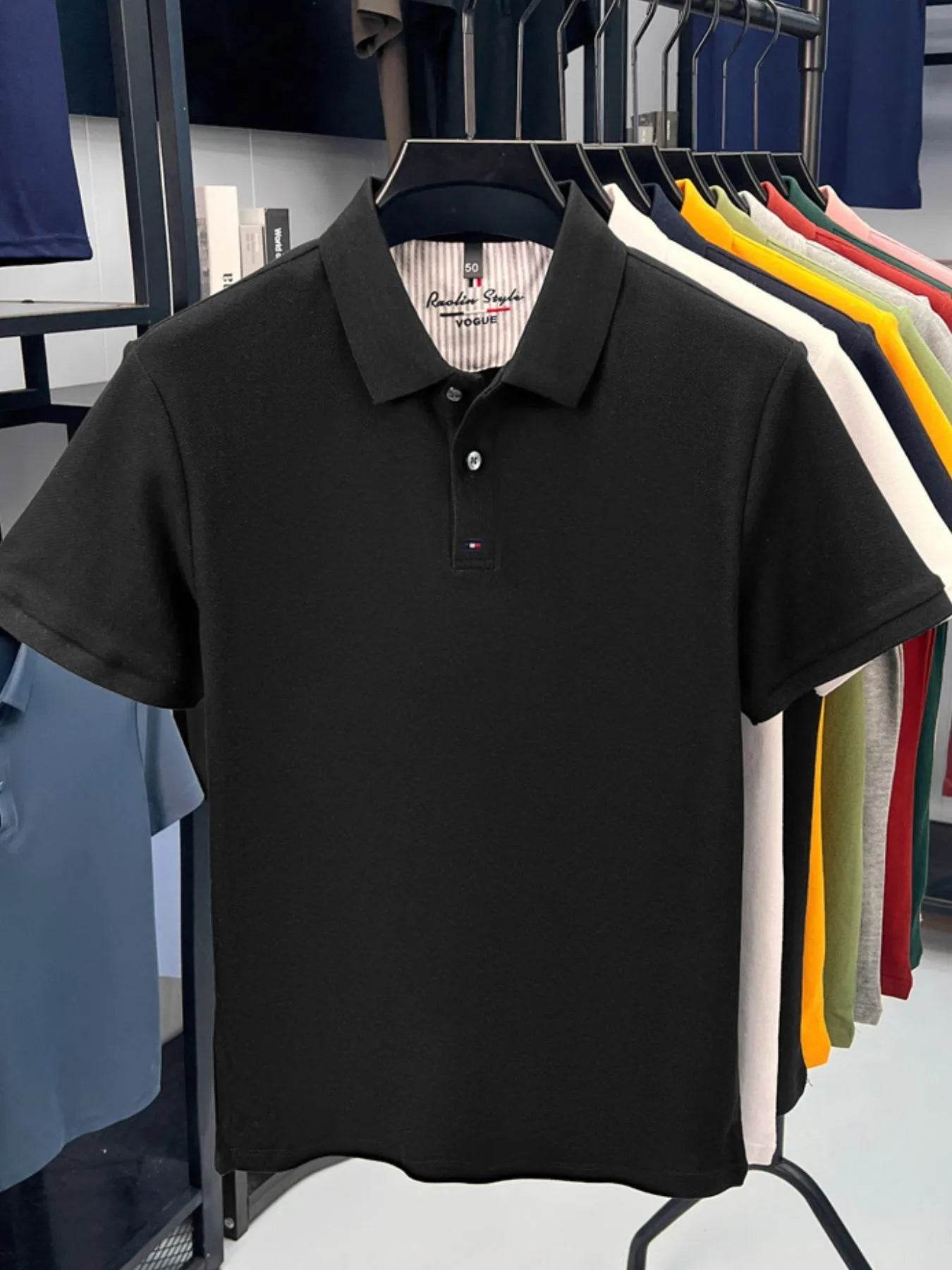 Men's Plus Size Collared Neck Short Sleeve Polo - Tredona LLC